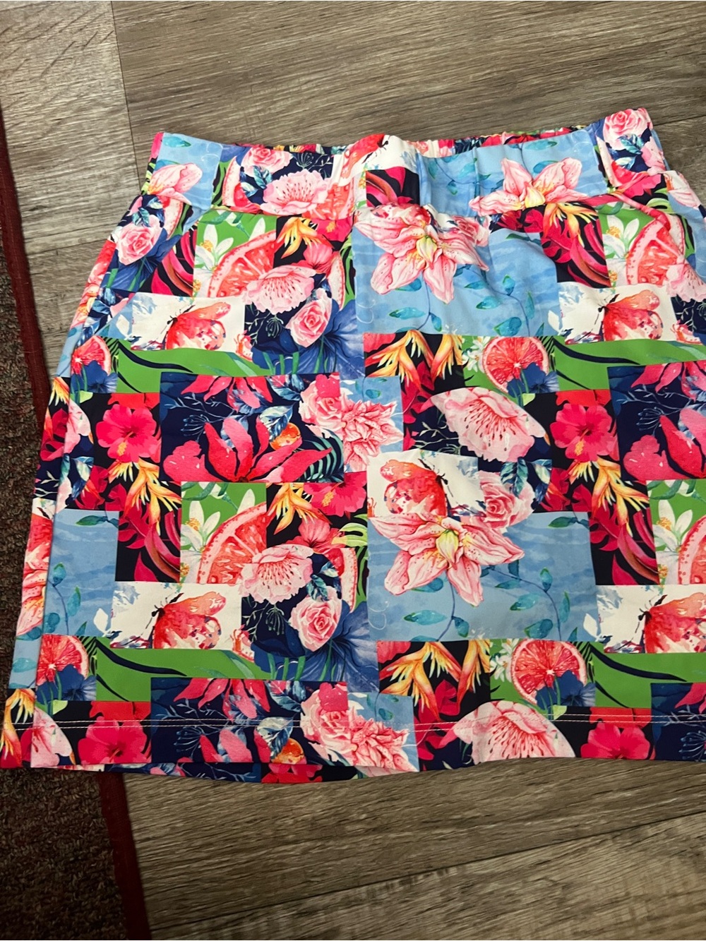 Kyodan Floral Patchwork Print Women’s Skort - Multicolor